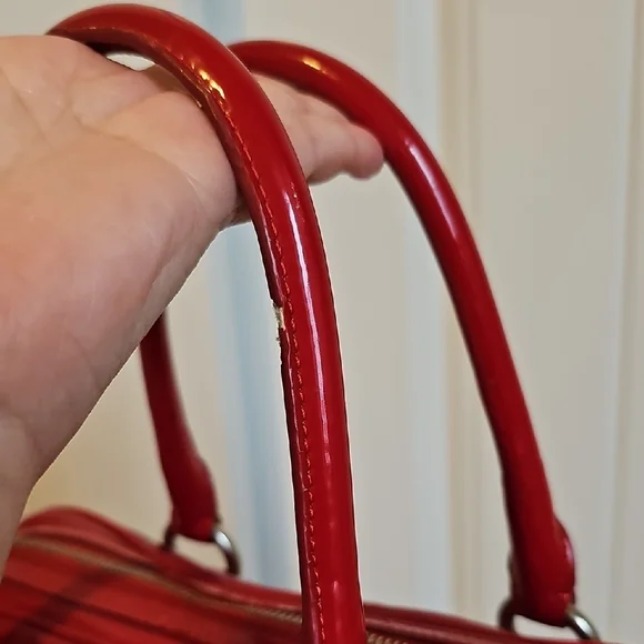 Coach 2011 Red Patent Leather Quilted Satchel - Picture 4 of 13